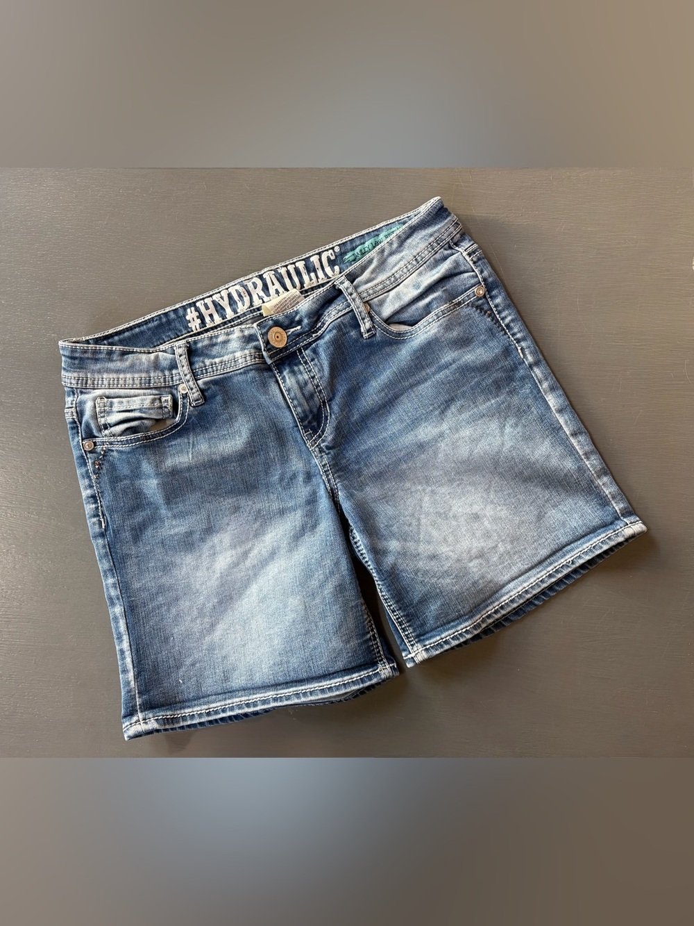 Hydraulic Faded Blue Women's Denim Shorts